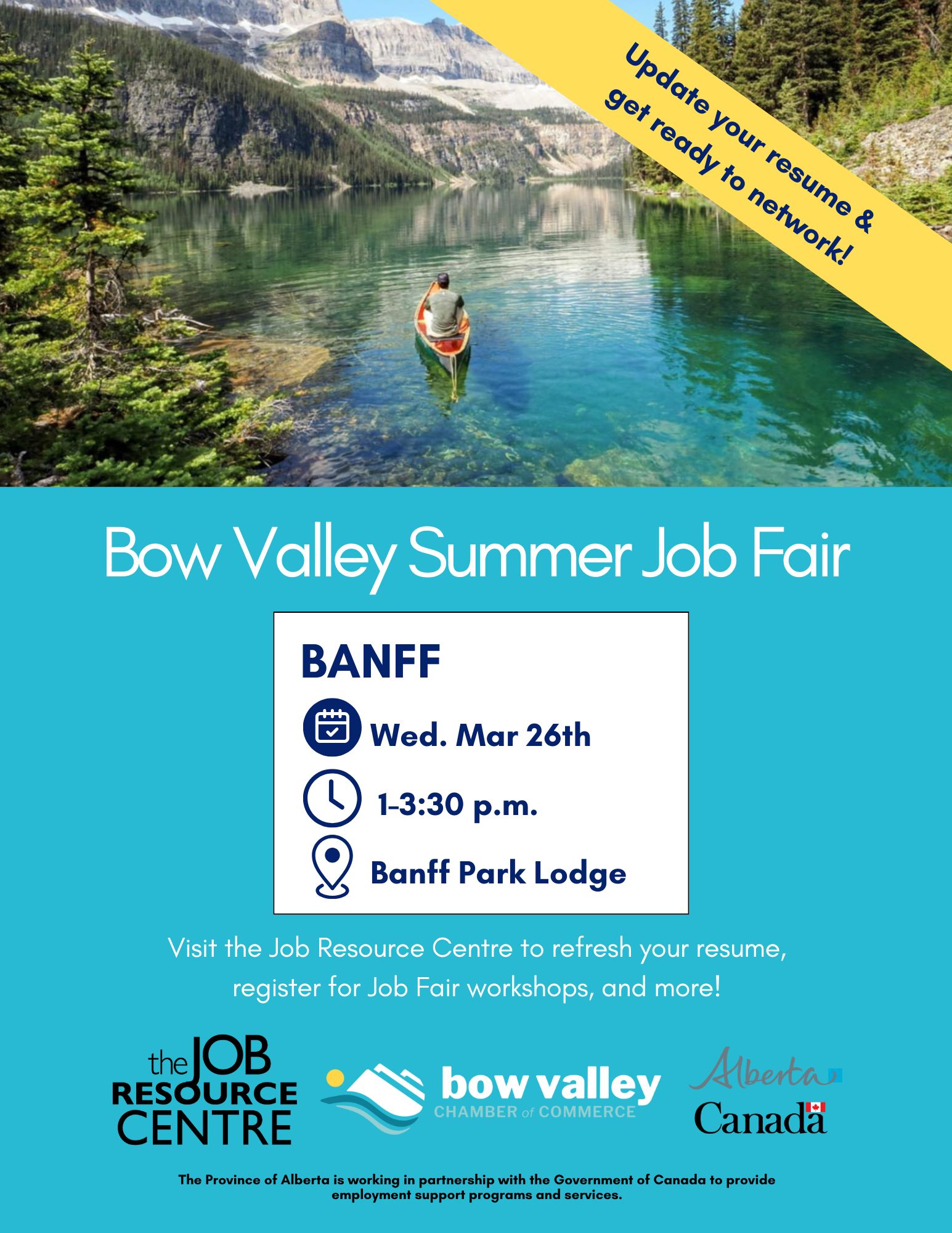 Website poster Summer job fair